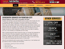 Tablet Screenshot of locksmithfountaincity.net